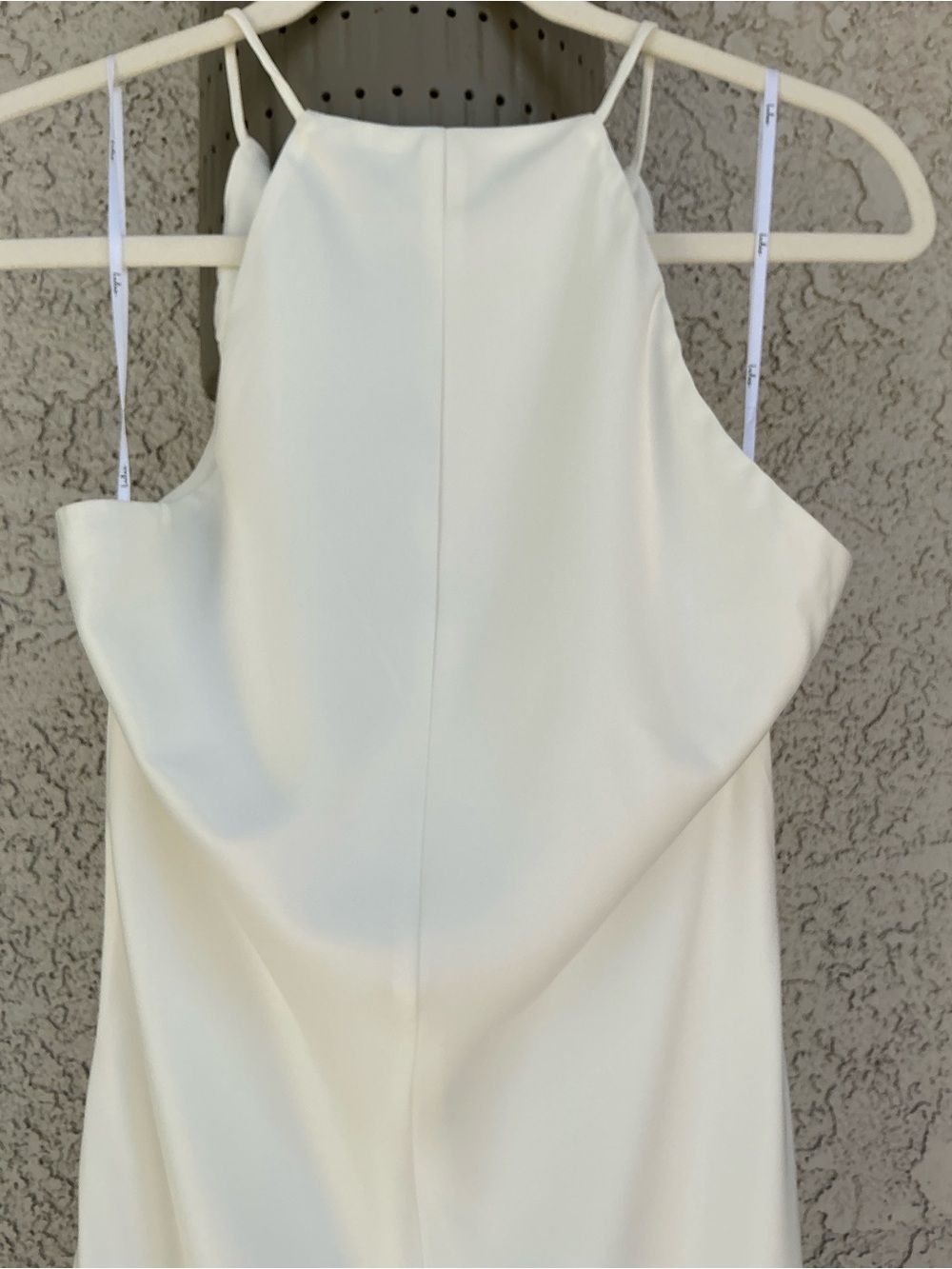 NWT Lulu’s Elynne White Satin Cowl Neck Midi Dress Large Romantic Chic Cocktail - Picture 10 of 12